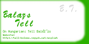 balazs tell business card